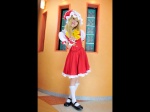 blonde_hair blouse cosplay flandre_scarlet hanausagi_manyu kneehighs skirt touhou vest rating:Safe score:0 user:LittleSweetLoli