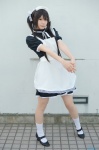 apron cosplay dress hairband k-on! maid maid_uniform nakano_azusa pantyhose shima socks twintails rating:Safe score:2 user:nil!