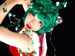 cosplay cyborg_nene dress green_hair original santa_costume rating:Safe score:1 user:nil!