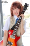 blouse cosplay guitar hirasawa_yui k-on! natsuki_(iii) pleated_skirt school_uniform skirt sweater_vest rating:Safe score:0 user:nil!
