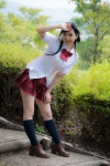 blouse cosplay idolmaster idolmaster_cinderella_girls kneesocks lenfried pleated_skirt school_uniform shimamura_uzuki skirt uzuki_generation rating:Safe score:1 user:nil!