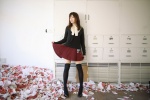 akira_(ii) blouse miniskirt skirt skirt_lift sweater thighhighs zettai_ryouiki rating:Safe score:2 user:nil!