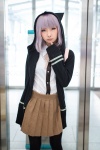 blouse cosplay hoodie mineo_kana nanami_chiaki pleated_skirt purple_hair school_uniform skirt super_dangan-ronpa_2 thighhighs rating:Safe score:0 user:nil!