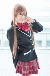 blazer blouse bowtie chuunibyou_demo_koi_ga_shitai! cosplay hair_clip nibutani_shinka pleated_skirt seriha skirt rating:Safe score:0 user:pixymisa