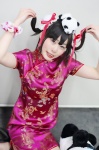 cosplay hair_ribbons karama_yuuka love_live!_school_idol_project qipao stuffed_animal twintails yazawa_niko rating:Safe score:0 user:nil!