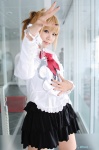amane_misa blonde_hair cosplay death_note handcuffs rose school_uniform striped taku_anko thighhighs twintails rating:Safe score:0 user:nil!