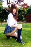 blouse kneesocks pleated_skirt school_uniform shiraishi_mizuho skirt sock_pull rating:Safe score:1 user:nil!