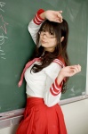 chocoball classroom cosplay glasses lucky_star miniskirt pleated_skirt sailor_uniform school_uniform skirt takara_miyuki rating:Safe score:3 user:nil!