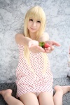 amamiya_laiko ana_coppola blonde_hair cosplay dress ichigo_mashimaro strawberry strawberry_pattern rating:Safe score:1 user:nil!