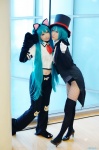 chii cosplay fishnet_pantyhose hatsune_miku miiko pantyhose project_diva thighhighs vocaloid rating:Safe score:1 user:Log