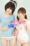 aoi-chan cosplay miasa namada original pink-chan pinwheel striped_panties tshirt twintails rating:Safe score:0 user:nil!