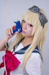 asakura_irori blonde_hair blouse cosplay original sailor_uniform school_uniform rating:Safe score:1 user:DarkSSA