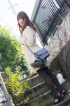 black_legwear coat pantyhose shoulder_bag yae_maiko rating:Safe score:1 user:pixymisa