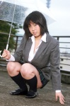 aoki_rin blazer blouse dgc_0077 kneesocks pleated_skirt rain school_uniform skirt umbrella rating:Safe score:0 user:nil!
