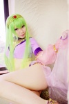 ass cc choker code_geass cosplay croptop green_hair hairband miniskirt mosaic_kakera skirt tatsuki veil rating:Safe score:2 user:nil!