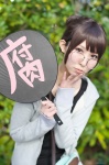 choroko_(osomatsu-san) cosplay fan glasses hairbun hoodie osomatsu-san rinami tshirt rating:Safe score:0 user:nil!