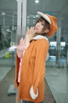 bakemonogatari blouse coat cosplay hat kousaka_yun sengoku_nadeko trousers rating:Safe score:0 user:pixymisa
