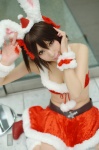 animal_ears boots bunny_ears cleavage cosplay halter_top miniskirt mizuno_shiro santa_costume skirt stocking_cap suzumiya_haruhi suzumiya_haruhi_no_yuuutsu rating:Safe score:0 user:nil!