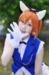 animal_ears bloomers blouse cat_ears cosplay gloves hana_(ii) hoshizora_rin love_live!_school_idol_project orange_hair vest rating:Safe score:1 user:nil!