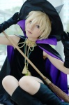 blonde_hair boots broom cape cosplay dress gloves hachimaru sugar_sugar_rune vanilla_mieux witch_hat rating:Safe score:2 user:nil!