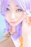 blouse cosplay glasses macross macross_frontier matsuura_nanase pleated_skirt purple_hair school_uniform shiori skirt rating:Safe score:0 user:nil!