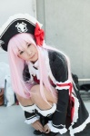 armbands boots bow bra captain_liliana collar cosplay itsuki_akira overcoat pink_hair pirate_hat queen's_blade_rebellion rating:Safe score:0 user:pixymisa