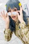 backpack blouse blue_hair cosplay glasses headband looking_over_glasses makishima_saori nasuvi ore_no_imouto_ga_konna_ni_kawaii_wake_ga_nai twintails rating:Safe score:0 user:pixymisa