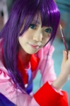 bakemonogatari blouse cosplay kumo pleated_skirt purple_hair school_uniform senjougahara_hitagi skirt tie rating:Safe score:0 user:nil!