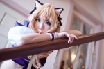 animal_ears blonde_hair cat_ears cosplay croptop macross macross_frontier sheryl_nome tachibana_ren rating:Safe score:0 user:nil!