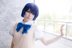 ano_natsu_de_matteru asami_uki blouse blue_hair cosplay school_uniform sweater_vest tanigawa_kanna rating:Safe score:0 user:nil!