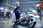 blonde_hair boots cosplay dress fate/series fate/stay_night jacket maropapi motorcycle saber rating:Safe score:0 user:nil!