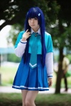 aoki_reika blouse blue_hair cosplay jumper onagi_mayu pretty_cure school_uniform smile_precure! tie rating:Safe score:0 user:nil!