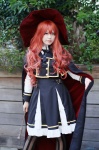 black_legwear cape cosplay dress harumiya_yun jacket original pantyhose red_hair wand witch_hat rating:Safe score:0 user:nil!