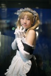 apron blonde_hair cosplay elbow_gloves gloves hime kore_ga_watashi_no_goshujin-sama maid maid_uniform sawatari_izumi twintails rating:Safe score:0 user:nil!