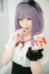 atsuki bathroom bathtub blouse cosplay dagashi_biyori dagashi_kashi hairband purple_hair shidare_hotaru skirt suspenders rating:Safe score:0 user:nil!