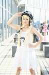bakemonogatari blonde_hair cosplay dress goggles helmet oshino_shinobu twintails yuzuki_rin rating:Safe score:1 user:pixymisa