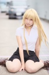 blonde_hair boots canaan choker cosplay hazuki_minami miniskirt oosawa_maria polo skirt rating:Safe score:2 user:nil!