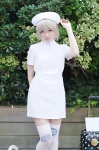 cosplay dress mahiru nurse nurse_cap nurse_uniform silver_hair tagme_character tagme_series thighhighs zettai_ryouiki rating:Safe score:0 user:nil!
