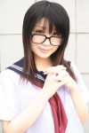 cosplay glasses ichigo_100 looking_over_glasses momoneko_haru toujou_aya rating:Safe score:0 user:darkgray