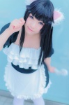 animal_ears apron cat_ears cosplay dress guilty_crown kneesocks maid maid_uniform tsugumi yuta rating:Safe score:1 user:pixymisa