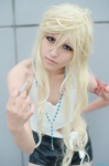 benten blonde_hair cigarette cosplay halter_top kiyomichi shorts zone-00 rating:Safe score:0 user:nil!
