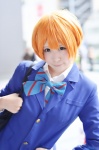 blazer blouse bookbag cosplay hoshizora_rin love_live!_school_idol_project moniko orange_hair school_uniform rating:Safe score:0 user:nil!