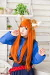 animal_ears blouse cosplay horo orange_hair saku saku_to_koshinryo_horo skirt spice_and_wolf vest wolf_ears rating:Safe score:0 user:nil!