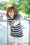 cosplay hirasawa_yui k-on! shiina_haru shorts tshirt twin_braids rating:Safe score:0 user:nil!