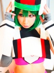 cosplay detached_sleeves elbow_gloves fingerless_gloves gloves green_hair halter_top helmet macross macross_frontier miiko ranka_lee shorts wings rating:Safe score:0 user:nil!