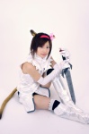 animal_ears boots cat_ears cosplay elbow_gloves final_fantasy_xi gloves hairband misaki_ema misran_lv_xx mithra qipao shorts sword tail thighhighs rating:Safe score:0 user:nil!