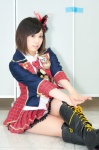 akb48 blouse boots cosplay crinoline endou_sora hairbow jacket maeda_atsuko_(cosplay) miniskirt skirt tie vest rating:Safe score:2 user:pixymisa