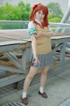 armband blouse cosplay pleated_skirt red_hair school_uniform shirai_kuroko skirt socks sweater_vest to_aru_kagaku_no_railgun twintails yoppy rating:Safe score:1 user:nil!