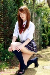 blouse kneesocks nakajima_nozomi pleated_skirt school_uniform skirt sock_pull rating:Safe score:1 user:nil!