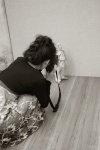 black_&_white camera cardigan dress harada_natsuki ns_eyes_456 ponytail rating:Safe score:0 user:nil!